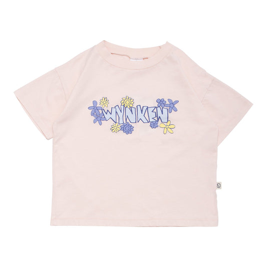 女童浅粉色Logo棉T恤