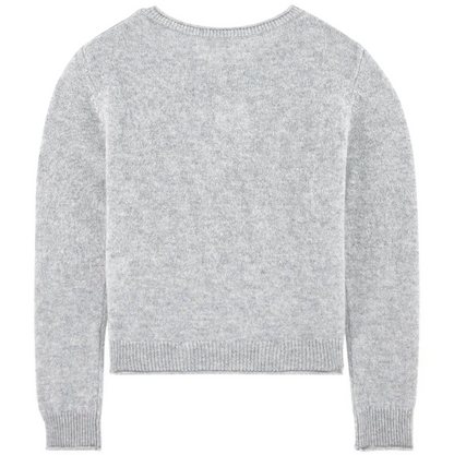 Girls Light Grey Cashmere Cardigan