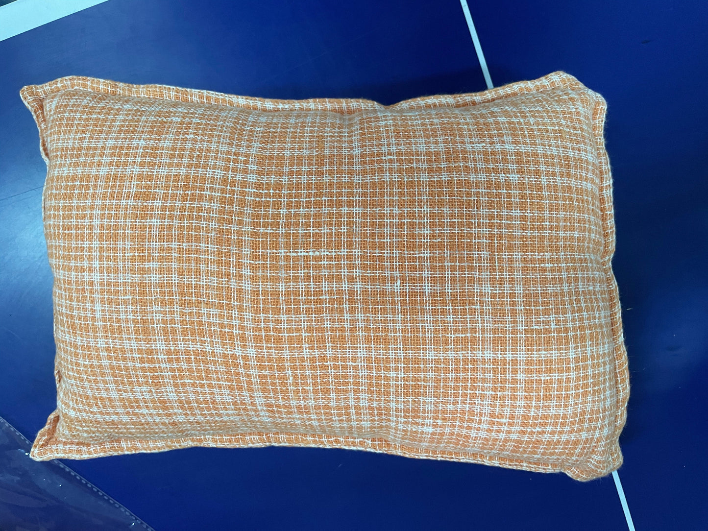 焦糖色格子枕头(30*20cm）