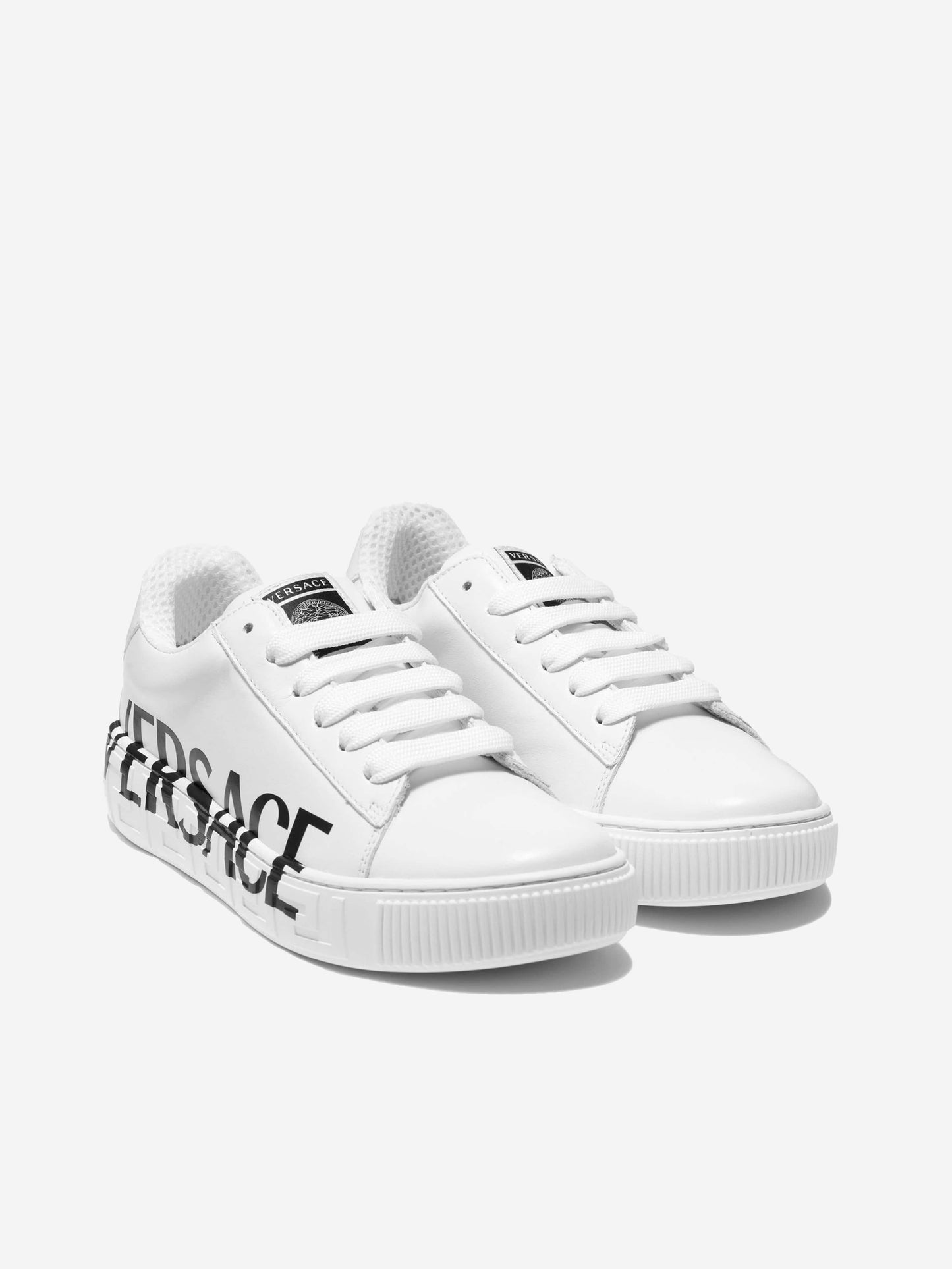 Versace 中性款皮革徽标运动鞋