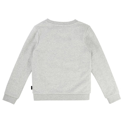 Girls Grey Cat Print Sweatshirt