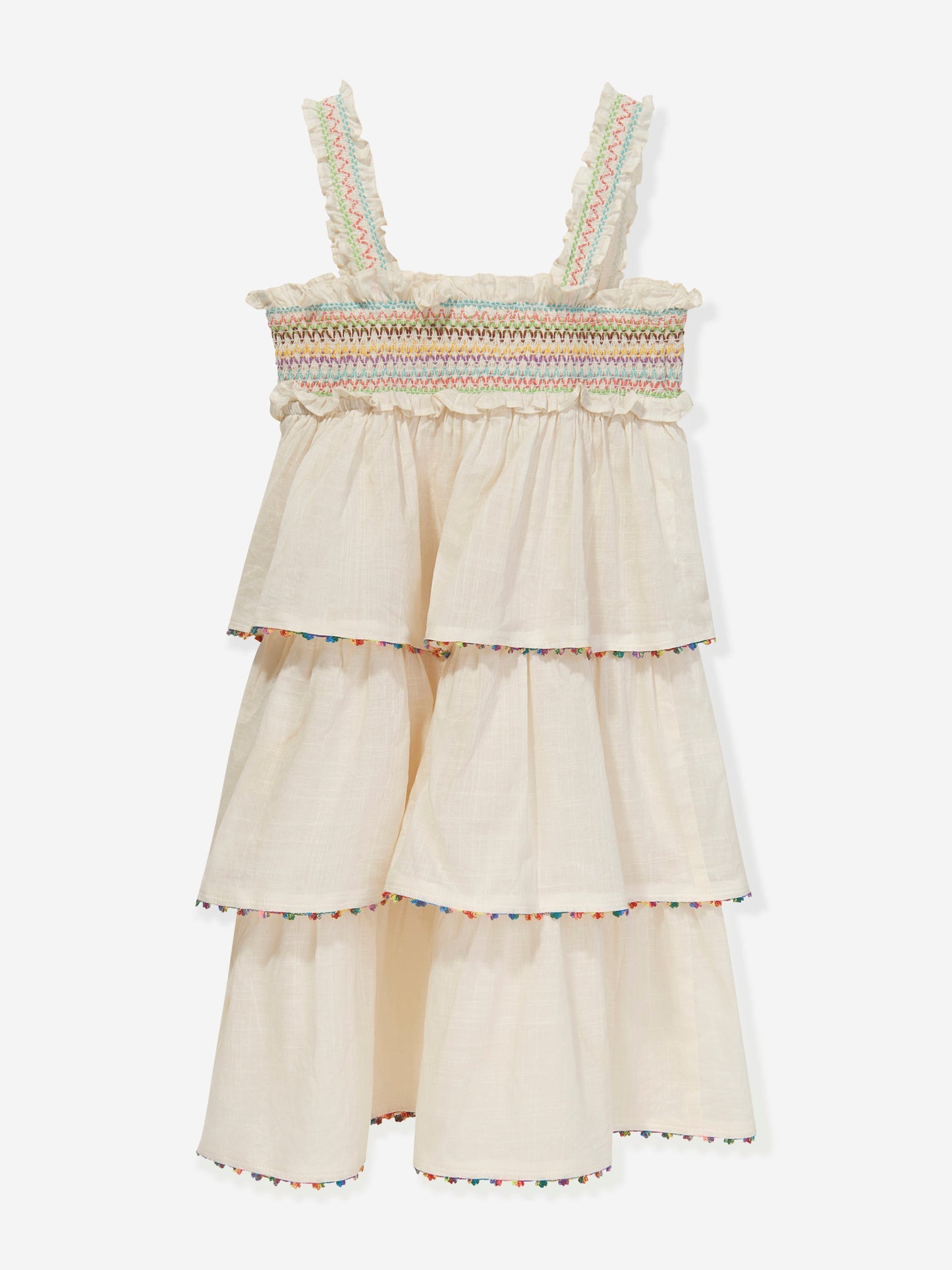 Zimmermann 女童 Junie 象牙色褶皱连衣裙