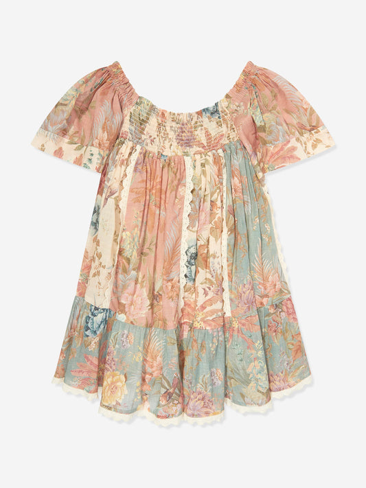 Girls Tallow Panelled Frill Dress in Multicolour