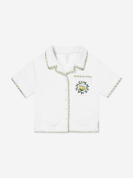 Girls Tallow Terry Top in Ivory