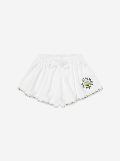 Girls Tallow Terry Shorts in Ivory