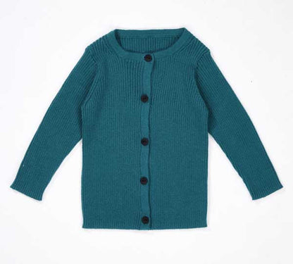 Baby Teal Cotton Cardigan