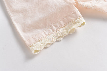 女童浅粉色棉衬衫