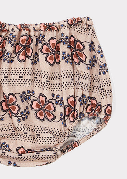 女婴浅棕色灯笼裤