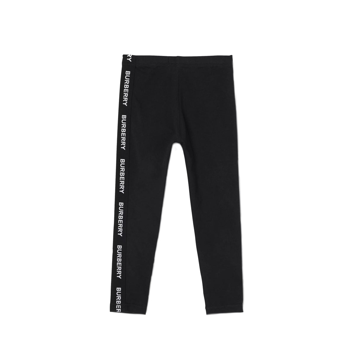 Girls Black Logo Cotton Trousers