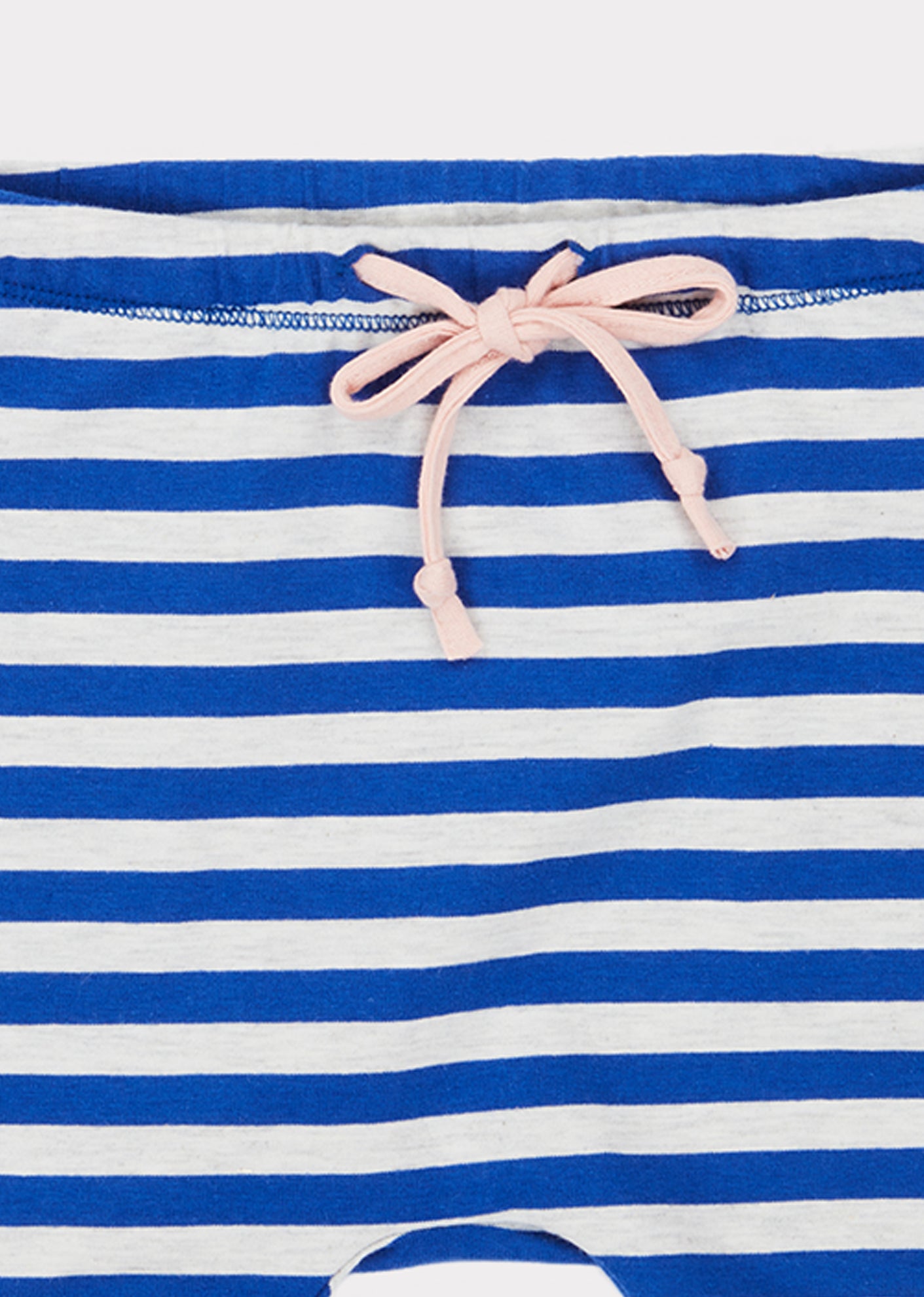 女童蓝色条纹棉短裤