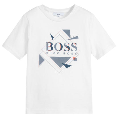 Boys White Logo T-shirt
