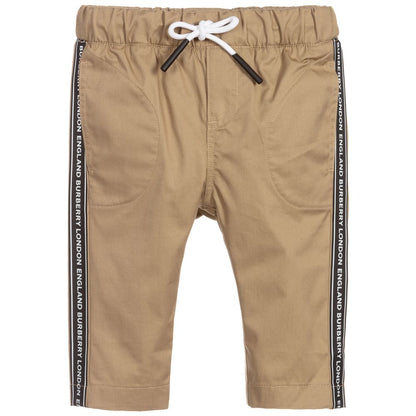 Baby Boys Beige Cotton Trousers