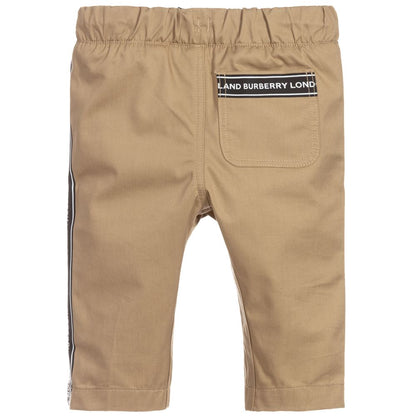 Baby Boys Beige Cotton Trousers