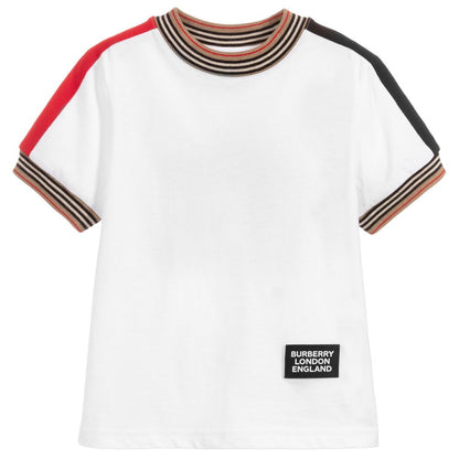 Boys White Cotton T-Shirt