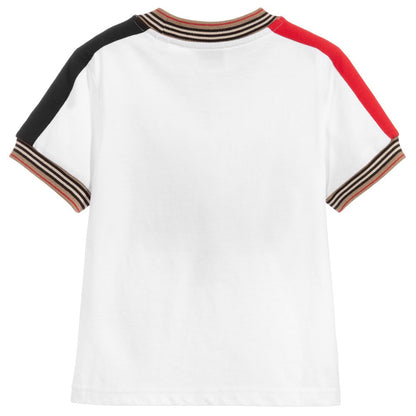 Boys White Cotton T-Shirt