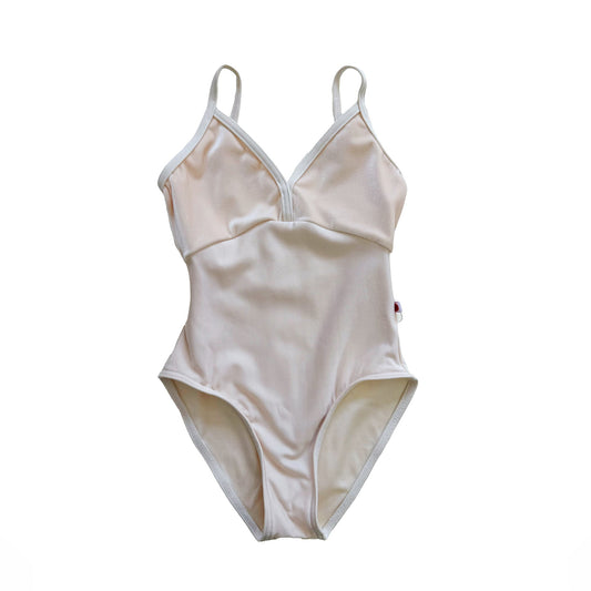 女童奶油白"Daria/V-Buttermilk/N-Pearl/N-Pearl"芭蕾舞连体衣