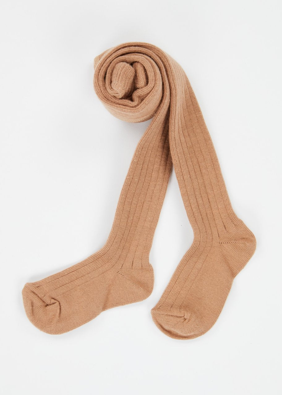 Girls Camel Rib Tights