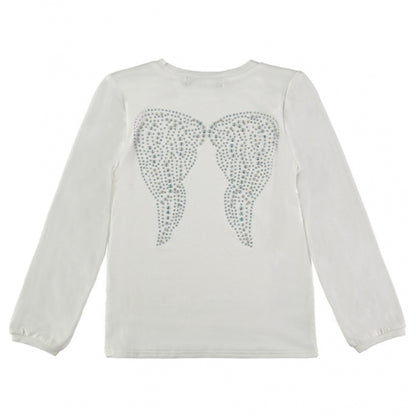Girls White Knitted T-shirt