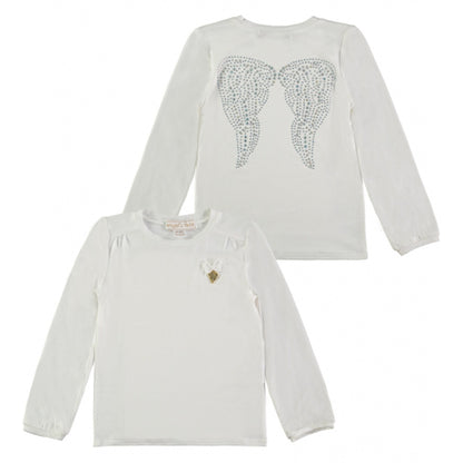 Girls White Knitted T-shirt