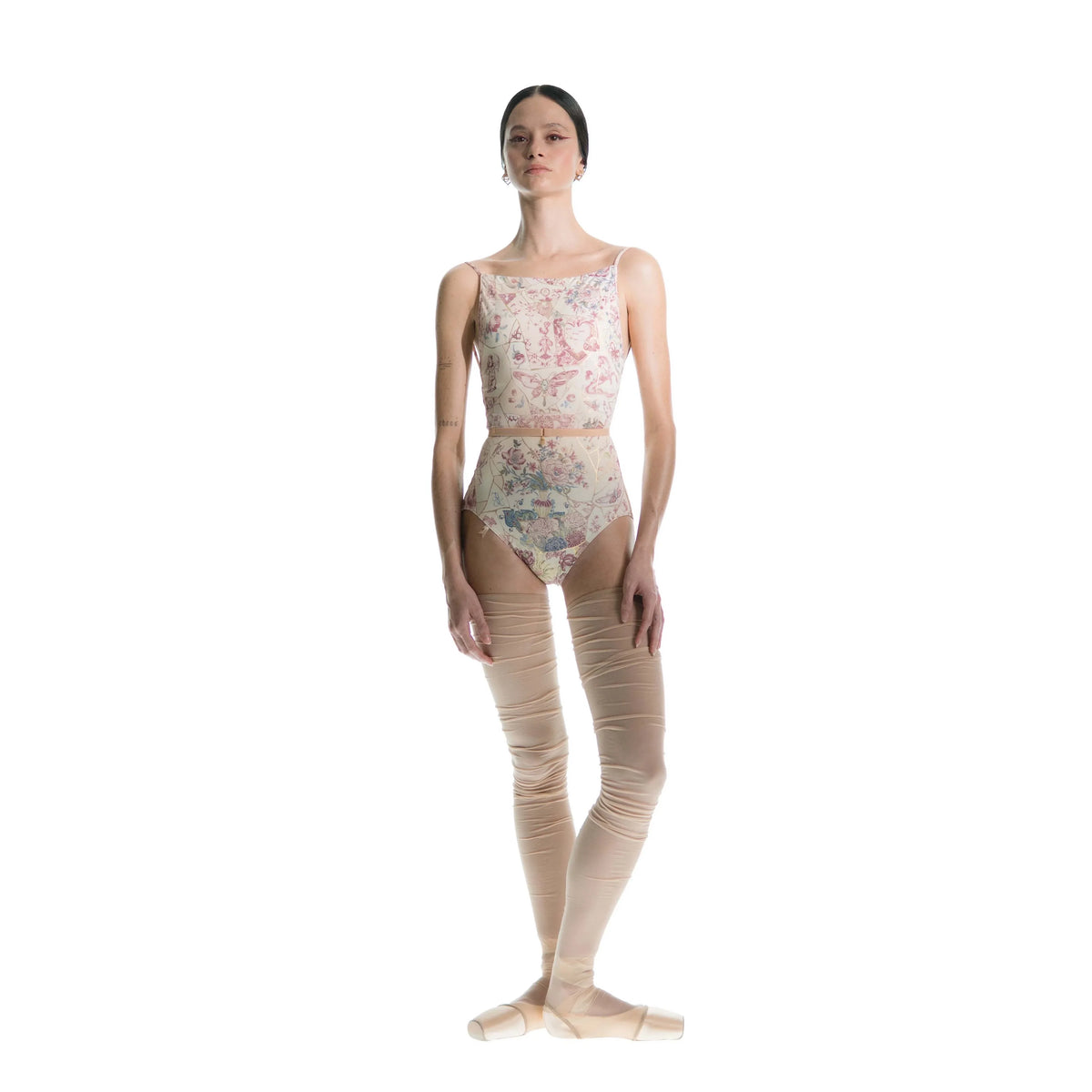 女士彩色"KINTSUGI"芭蕾舞连体衣(261LE04VL/multicolor burgundy)