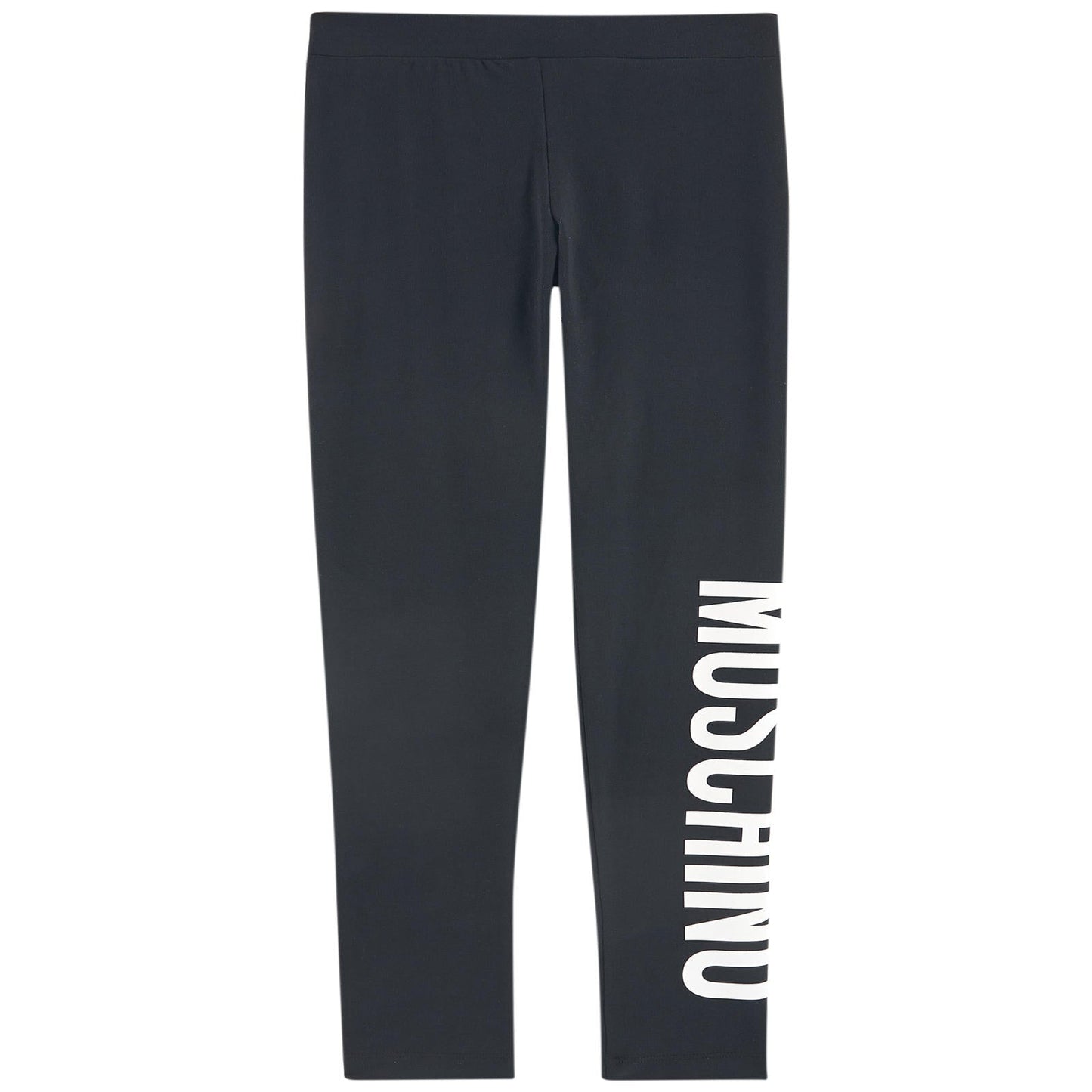 Baby Girls Black Logo Cotton Leggings