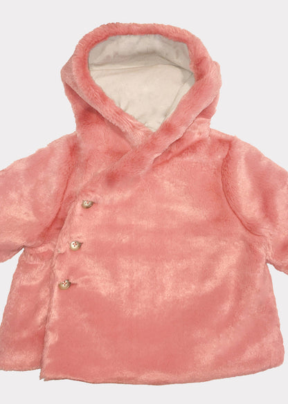 Baby Girls Pink Hooded Coat