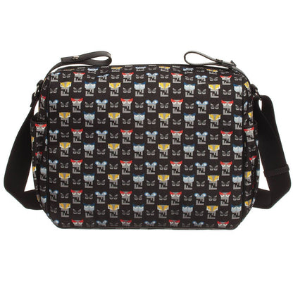 Black Monster Logo Print Baby Changing Bag (WIDTH 32CM)