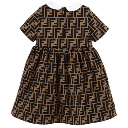 Baby Girls Brown Logo Jersey Dress