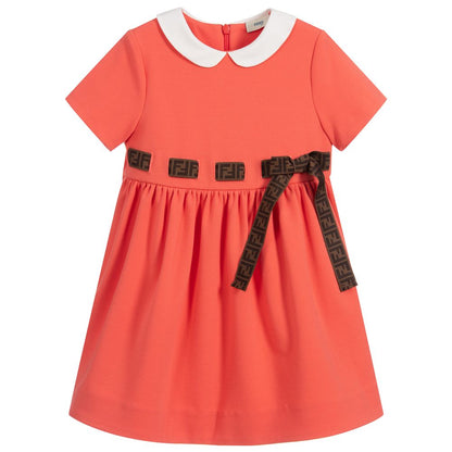 Baby Girls  Salmon Pink Viscose Dress