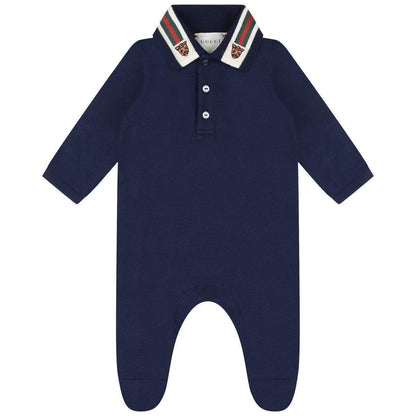 Baby Boys Navy Cotton Gift Set (3 Piece)