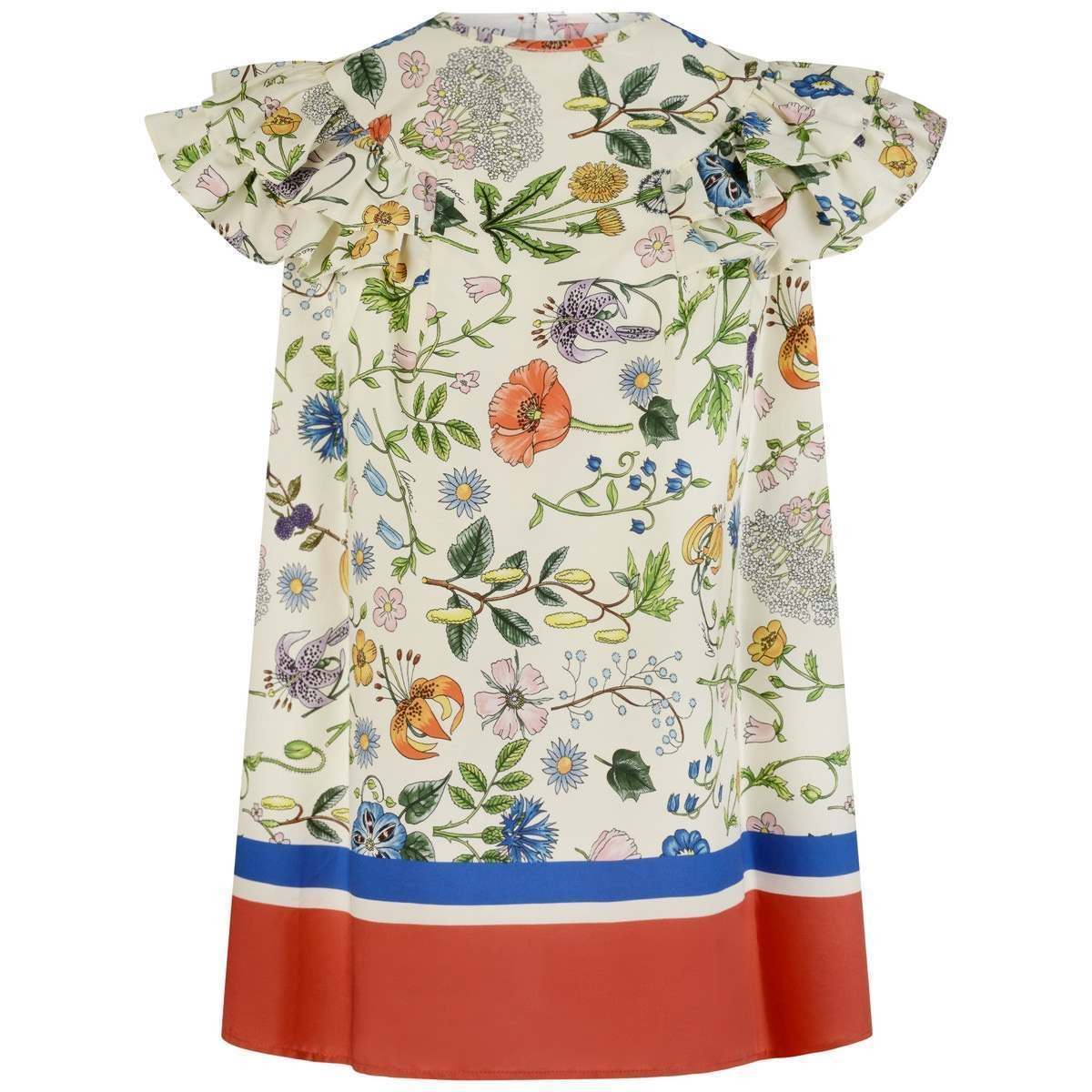 *EXCLUSIVE* Girls Ivory Cotton Floral Dress