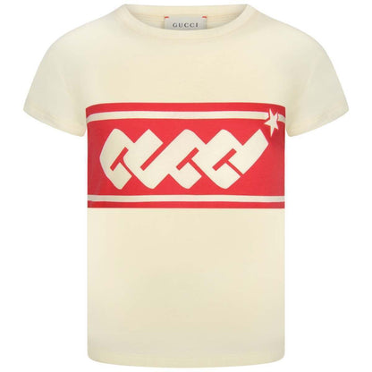 Boys Red Cotton Logo T-Shirt