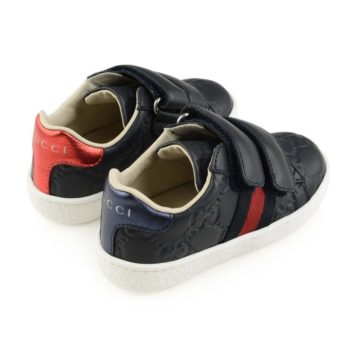 藏青色GG魔术贴背带运动鞋