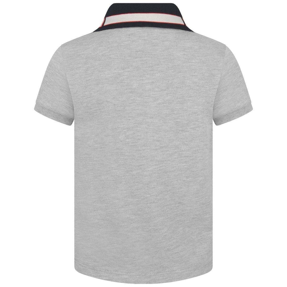 Baby Boys Grey Pique Polo Top