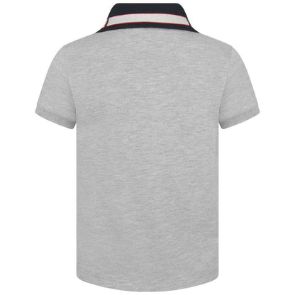 Baby Boys Grey Pique Polo Top