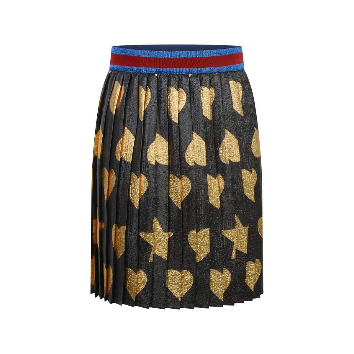 *EXCLUSIVE* Girls Black Heart Print Skirt