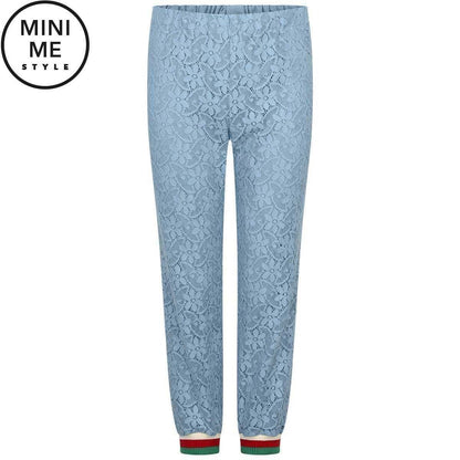 Girls Blue Lace Trousers