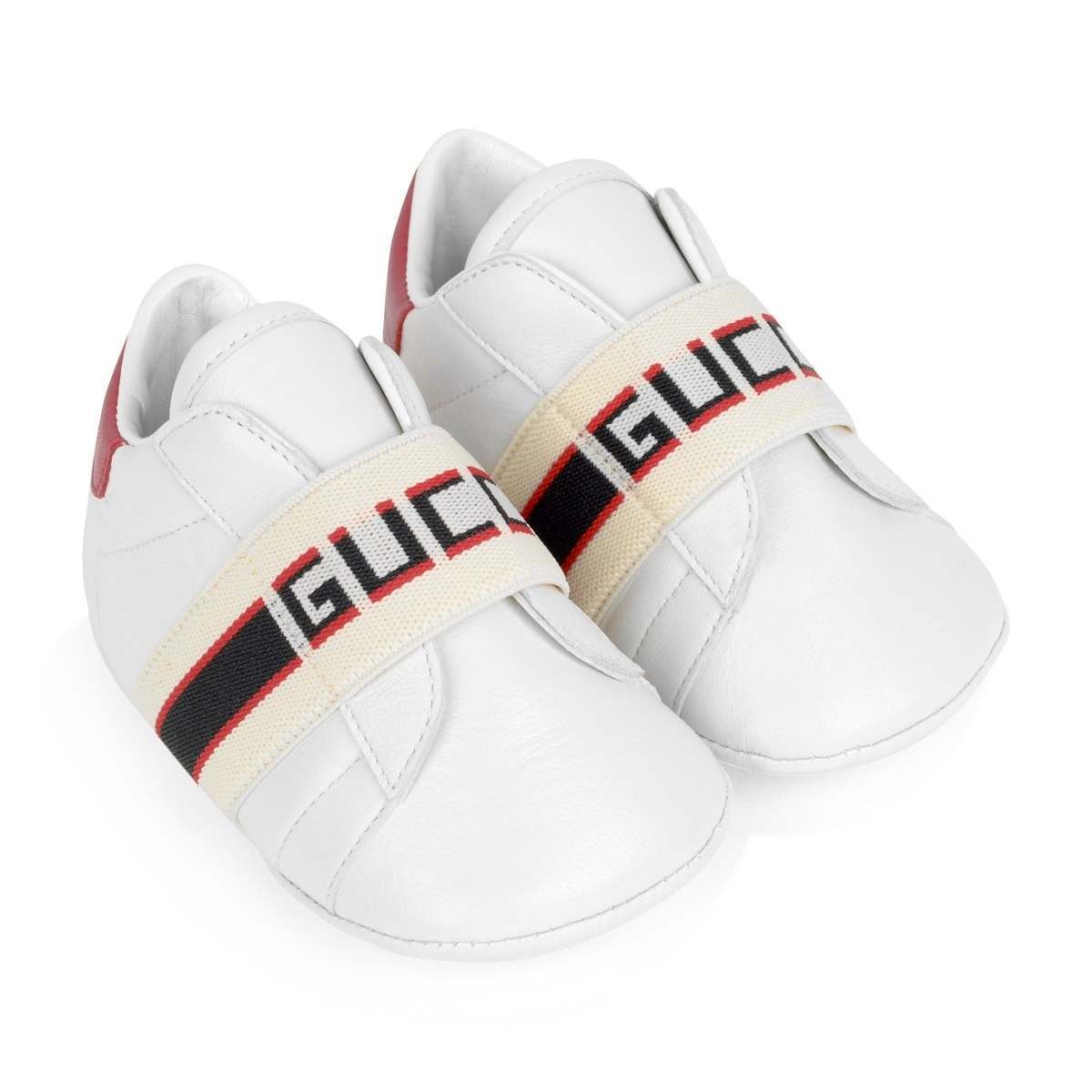 White Leather Ace Baby Trainers
