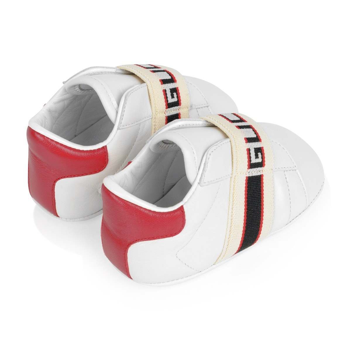 White Leather Ace Baby Trainers