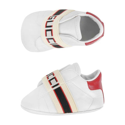 White Leather Ace Baby Trainers