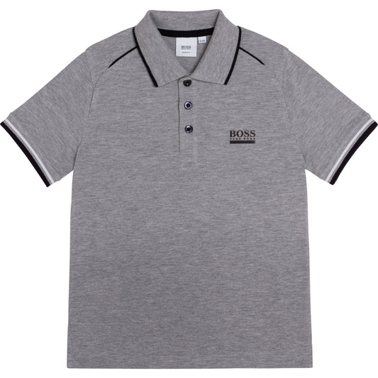 男童灰色Logo Polo衫