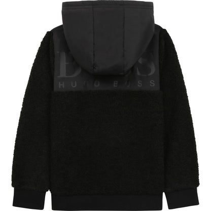 男童黑色连帽卫衣