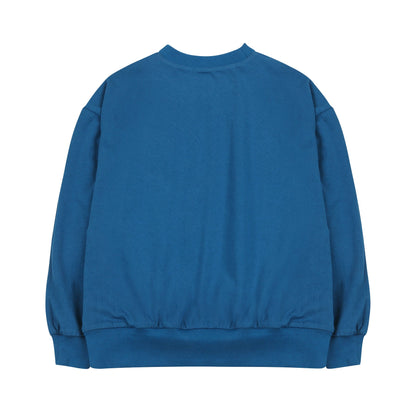 儿童蓝色双面棉卫衣