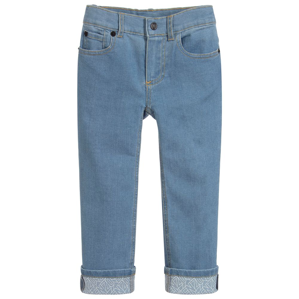 Boys Pale Blue Regular Fit Jeans
