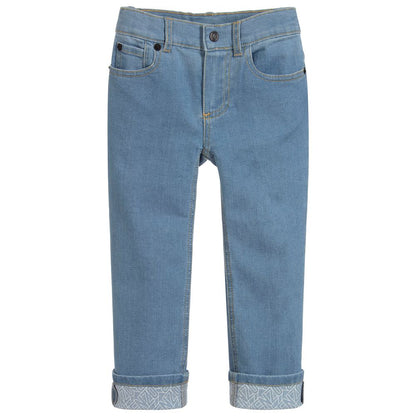 Boys Pale Blue Regular Fit Jeans