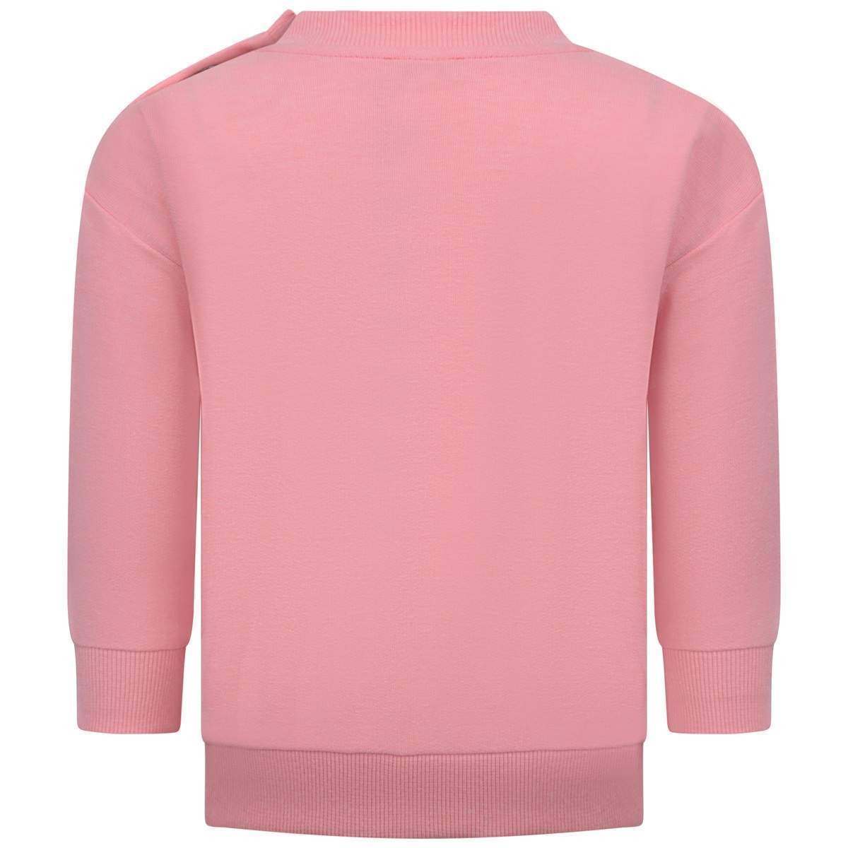 Baby Girls Neon Pink Cotton Tiger Sweater
