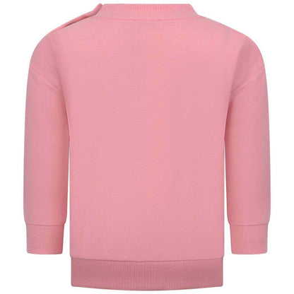 Baby Girls Neon Pink Cotton Tiger Sweater