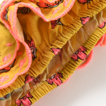 Girls Safran Flowers Cotton Bikini