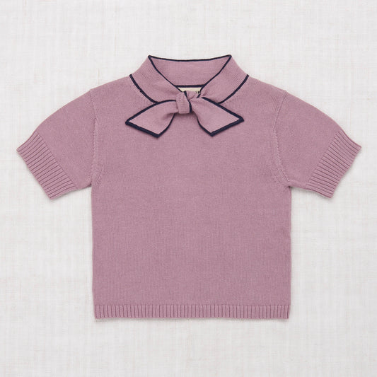 Girls Mauve Pima Cotton Sweater