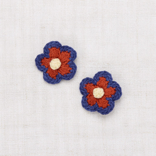 Girls Blue Flower Hair Clips